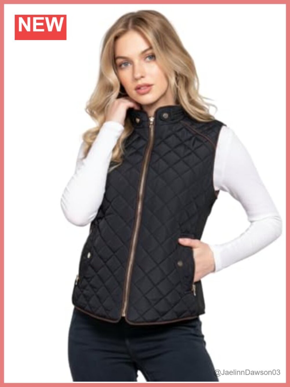 Women's Quilted Padding Zip Up Vest Sleeveless Gilet Fitted Outerwear